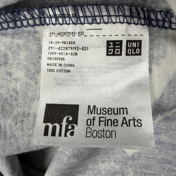 Uniqlo UT Dress Womens Small Blue Great Wave Maxi Sleeveless Tank Mfa Boston Art - Picture 8 of 9